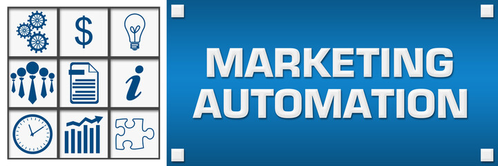 Marketing Automation Business Symbols Grid Left 