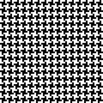 Seamless Abstract Crosses Retro Pattern Black
