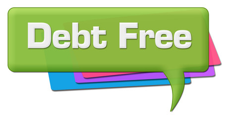 Debt Free Green Colorful Comment Symbol 