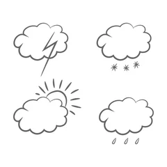 Zelfklevend Fotobehang Weather forecast icons. Vector. © Vector DSGNR