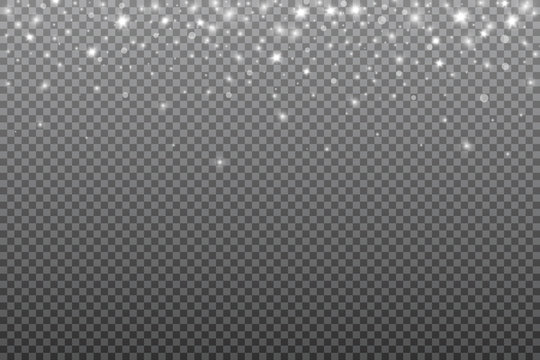 White sparks glitter special light effect. Vector sparkles. Christmas abstract pattern. Sparkling magic dust particles