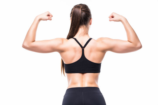 Athletic Young Woman Showing Muscles of the Back Stock Photo - Image of  lifestyle, beautiful: 47356366