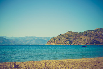 Greek sea coastline, seascape