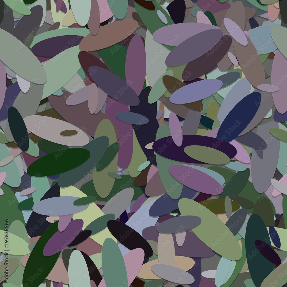 Poster seamless chaotic ellipse background pattern - vector graphic design from colorful ellipses with shad