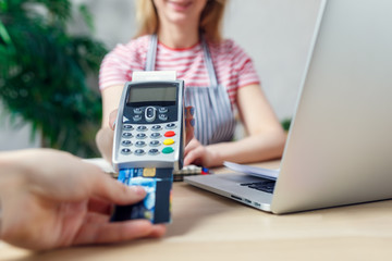 POS-terminal in the shop.