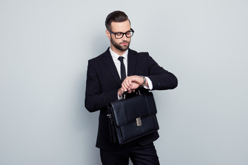 Employment executive handbag lawyer politician people style leadership concept. Stylish punctual...