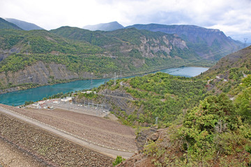 Barrage at Lac de Serre-Poncon, France