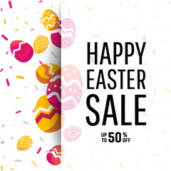 Easter. Sale banner with place for text.