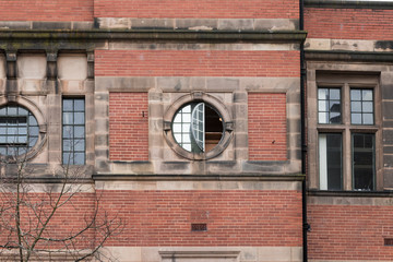 Round window in a Brick wall