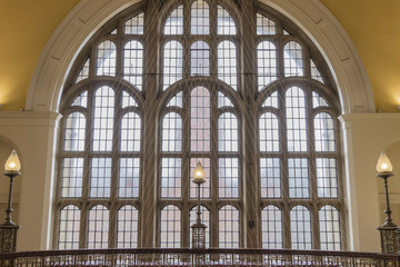 Fototapeta premium Large old ornate arched window