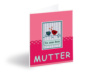Greetings card for the mother day in Deutsch text