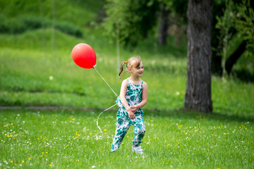 Little girl enjoy in park