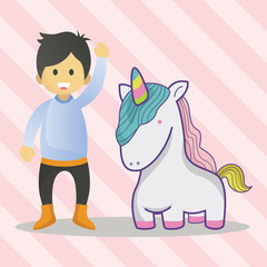 cute boy with hero suit celebrate a birthday party