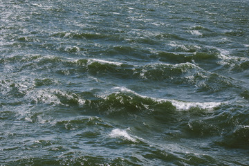 Sea waves on a windy summer day