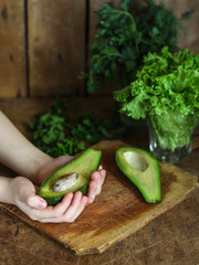 avocado cut into pieces slices (a sandwich with avocado) healthy food