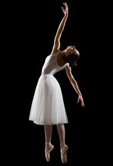 Naklejka premium Ballerina (isolated on black version)
