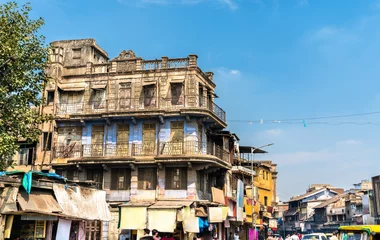 Fotobehang Typical buildings in Ahmedabad - Gujarat, India © Leonid Andronov