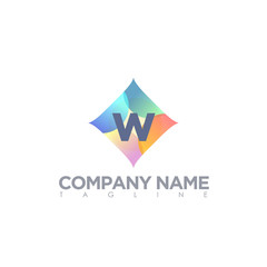 W MODERN LETTER LOGO TEMPLATE