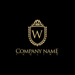W MODERN LETTER LOGO TEMPLATE