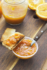 Orange jam with toast