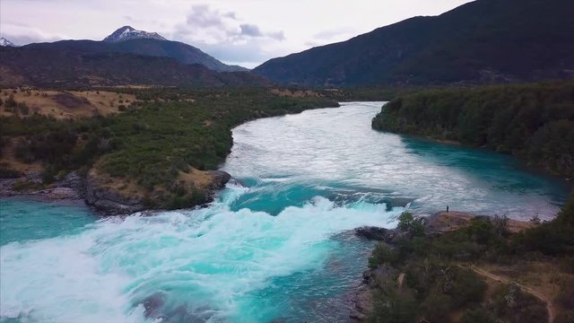 Confluence of the river of Baker and river of Neff, Chile