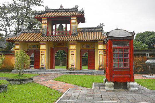 The grounds in The To Mieu Temple in the Imperial City, Hue, Vietnam
