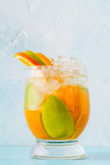 Refreshing summer cocktail/detox fruit infused water