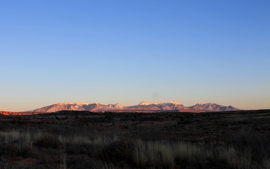 Sunset over Arches National Park Landscape