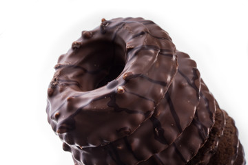 mehrere Nuss Nougatringe Schokolade