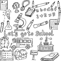 let's go to school, doodle © modisketch