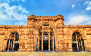 Gordijnen Jama Mosque, the most splendid mosque of Ahmedabad - Gujarat, India © Leonid Andronov