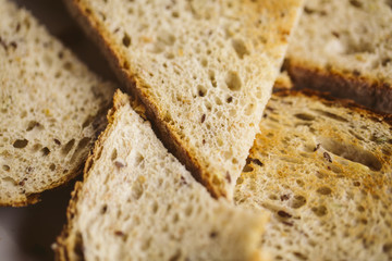 Bread detail. Macro photography.