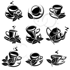 Tea set. Vector