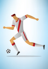Fototapeta na wymiar Illustration of football player 15
