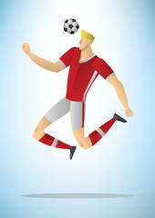 Fototapeta na wymiar Illustration of football player 16