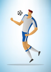 Fototapeta na wymiar Illustration of football player 18