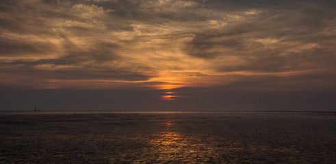 beautiful sky on sunset time