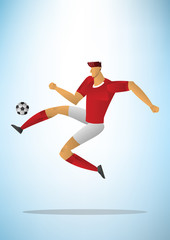 Fototapeta na wymiar Illustration of football player 22