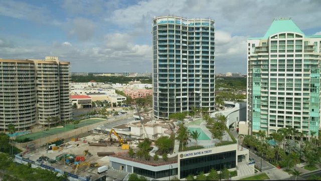 Park Grove Condominium Miami aerial drone footage 4k 60p
