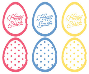 Painted Grunge Easter Eggs - Brushed eggs with Calligraphy Text