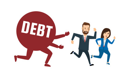 running debt  pursuing  chasing business people