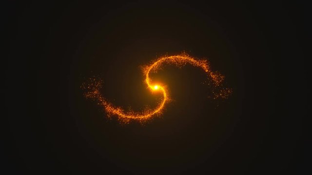 Opening intro Flash light, Lens flare, rotation Particles. 3d rendering