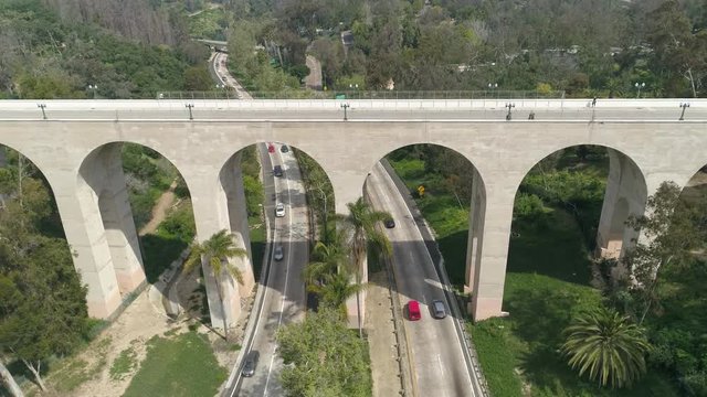 Aerial shot of Cabrillo Bridge
