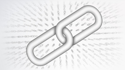 Blockchain Vector. Blockchain Hyperlink Symbol. Link Web Chain Internet. Financial Background Illustration