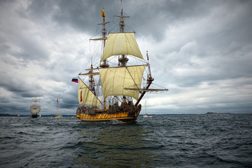 Obraz na płótnie Canvas Sailing ship. Yachting. Sailing