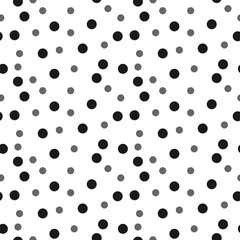 Seamless Background with polka dot pattern. Polka dot fabric. Retro vector background or pattern.