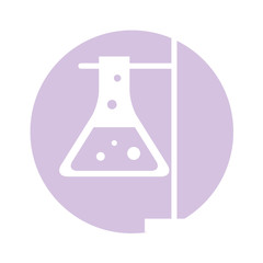 laboratory tube test with Burner base vector illustration design