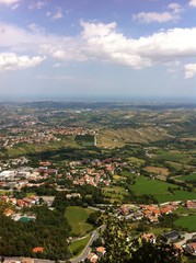 Panoramic view from mountain Titano, San Marino