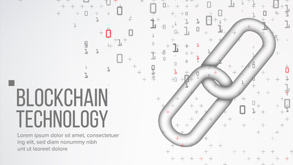 Blockchain Vector. Finance Business Concept. Peer Network. Development Software Platform. Commerce Background Illustration