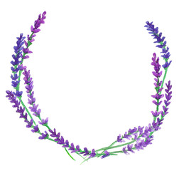 Watercolor lavender wreath